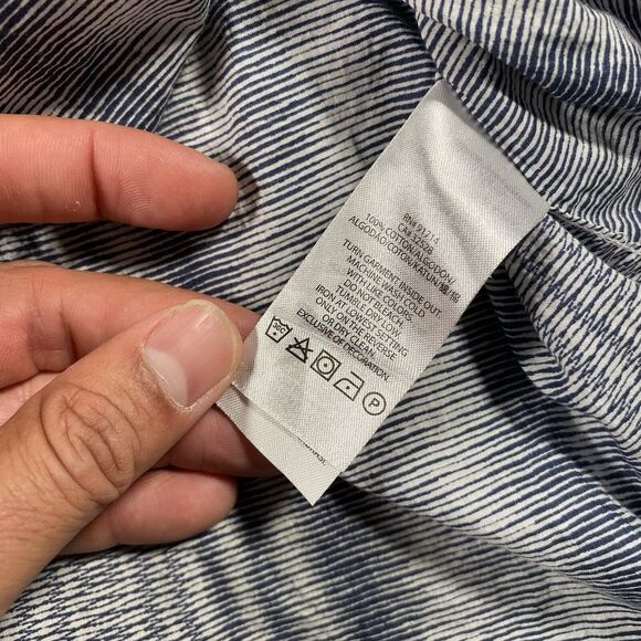 Armani Exchange AX Mens Large Slim Fit Shadow Striped Disco Club Button Shirt - Picture 5 of 8